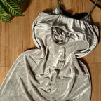 فستان قطيفة لاستيكي روعة