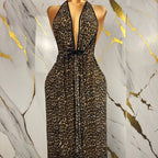 فستان نسائي بطبعة النمر