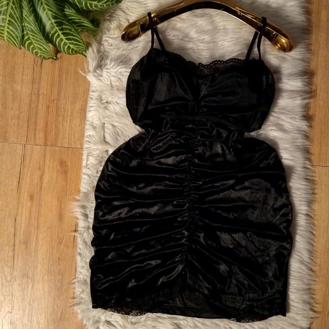 فستان قطيفة لاستيكي روعة