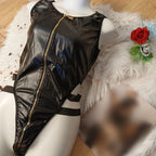 بادي سوت جلدي لامع