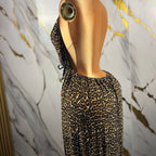 فستان نسائي بطبعة النمر