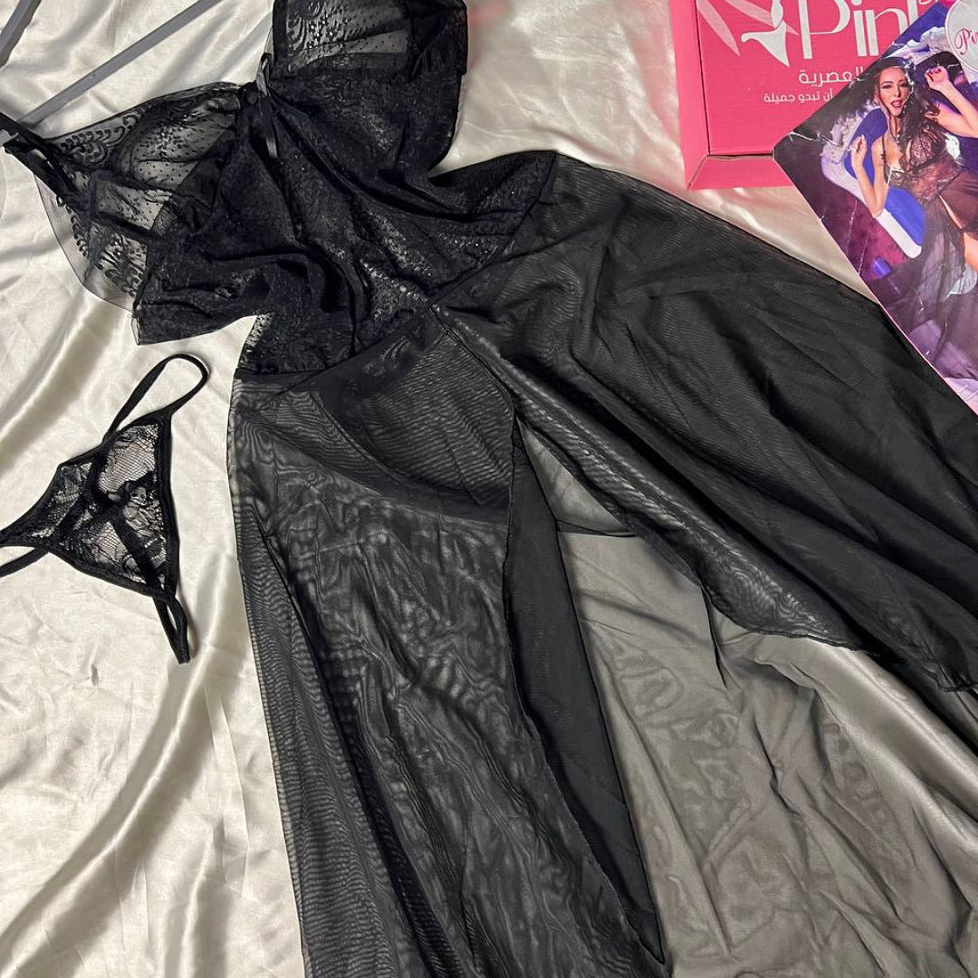 طقم لانجري بابي دول شفاف