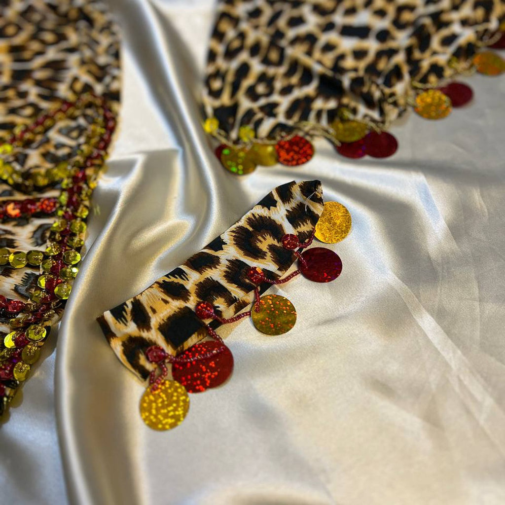 فستان رقص شرقي بطبعة ليوبارد