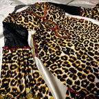 بدلة رقص بطبعة النمر مع شراشيب لامعة