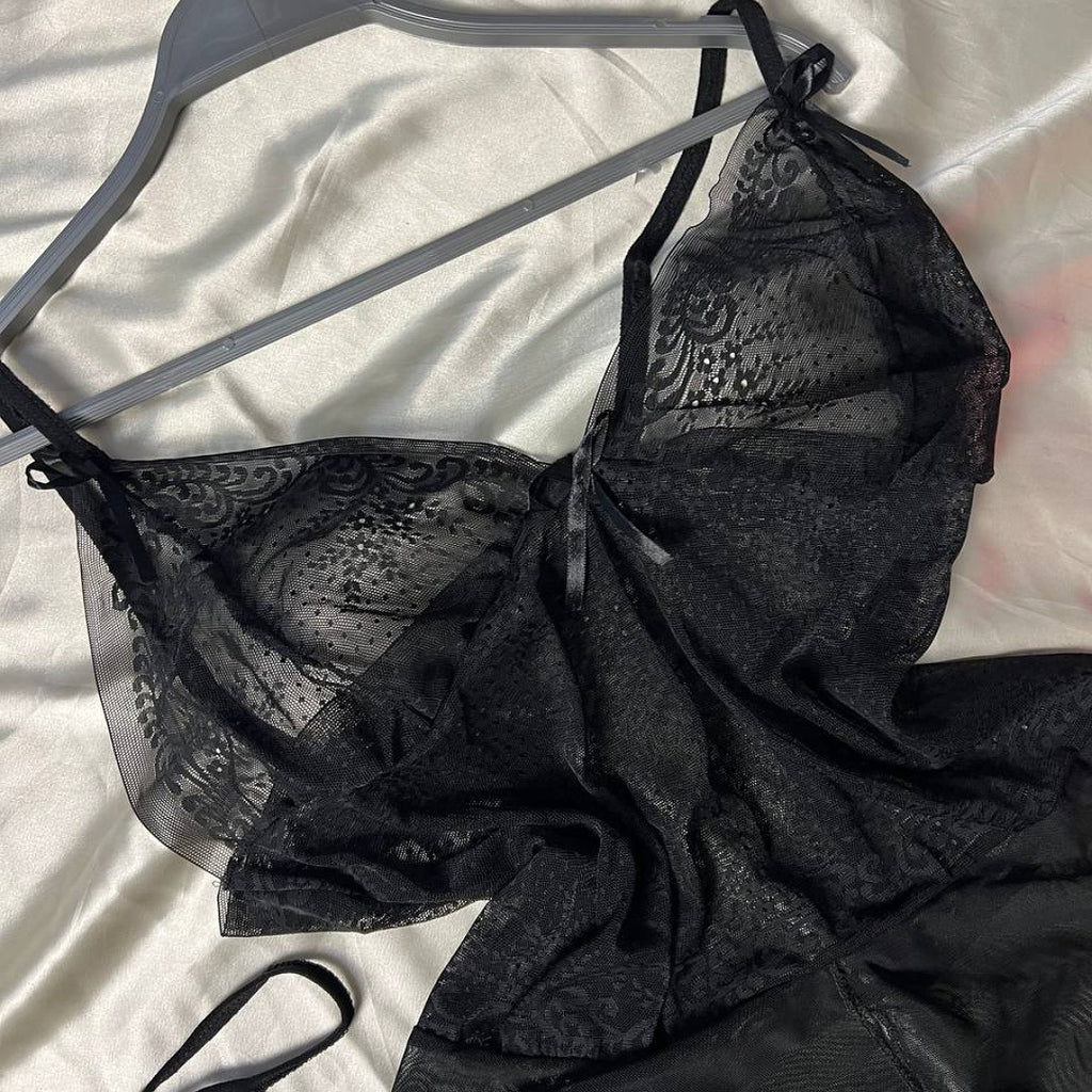 طقم لانجري بابي دول شفاف