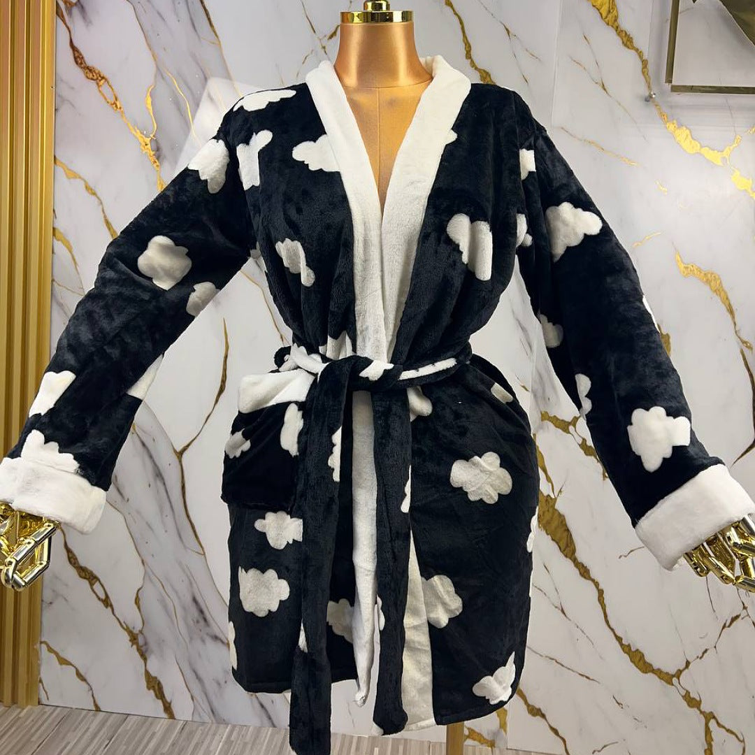 كيمونو قطيفة ناعم