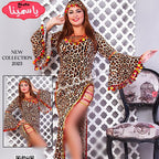 فستان رقص شرقي بطبعة ليوبارد