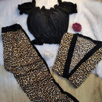 بجامة 4 قطع بطبعة النمر